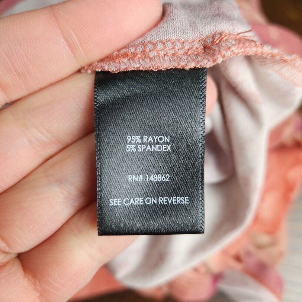 Torrid Skirt Womens 1 Pink Orange 1X Tie Dye Stretch Midi A Line Flowy Casual - Picture 11 of 13